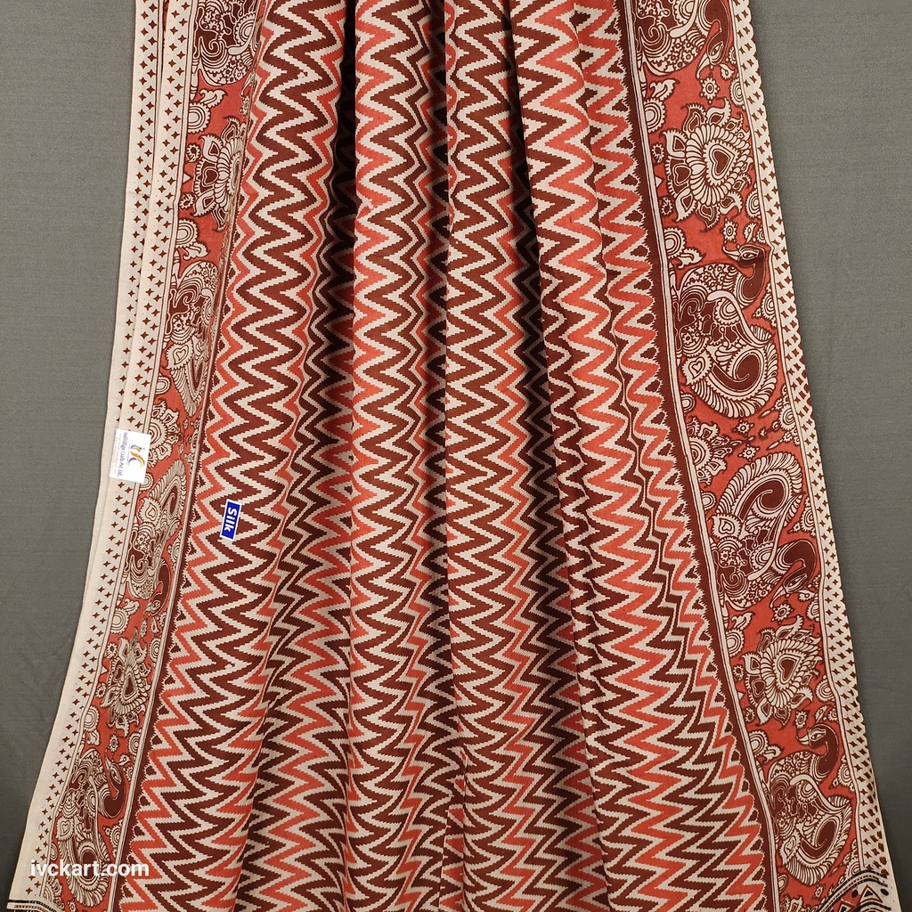 Kalamkari Hand Block Silk Saree