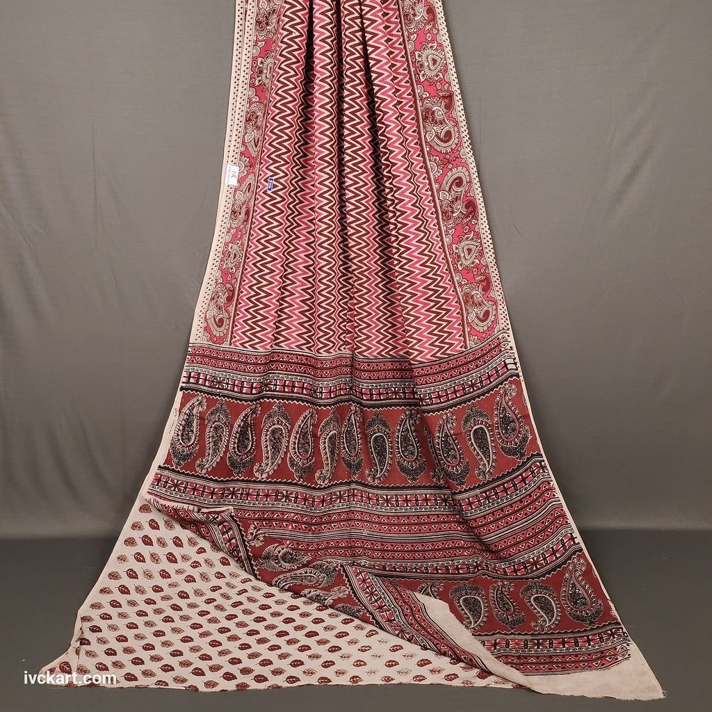 Kalamkari Hand Block Silk Saree