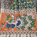 Kalamkari Hand Block Silk Saree