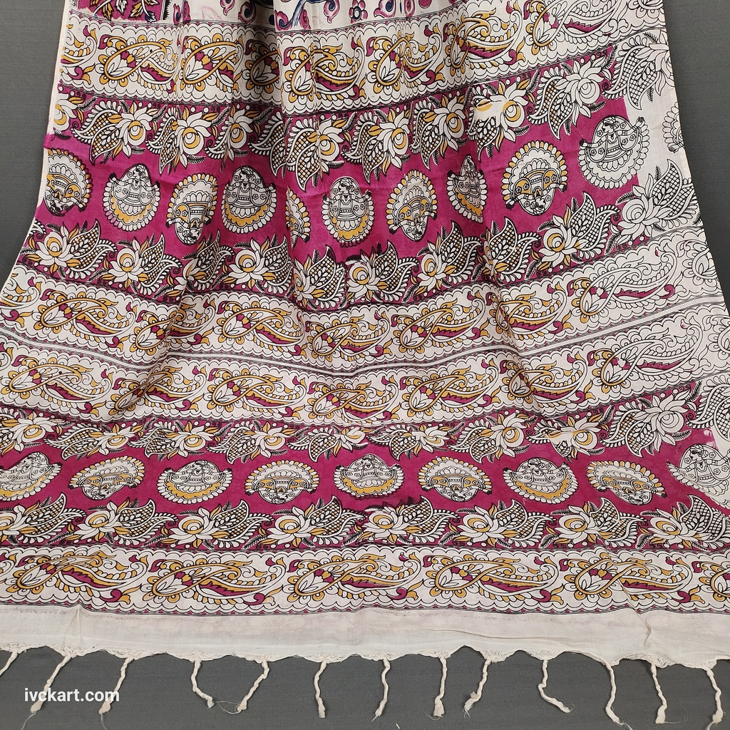 Kalamkari Hand Block Silk Saree