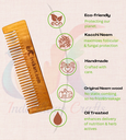 ivckart Kacchi Neem Wooden Beard+Pocket Comb