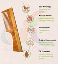ivckart Kacchi Neem Wooden Beard+Pocket+Handel Comb