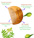 ivckart Kacchi Neem Wooden Beard+Pocket+Shampoo Comb
