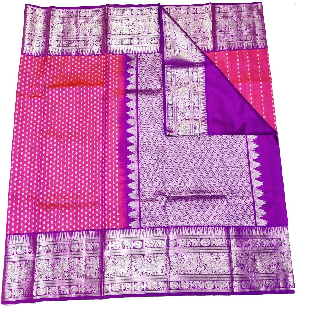 Handwoven Venkatagiri Pure Pattu Saree (Handloom & Silk mark Certified)