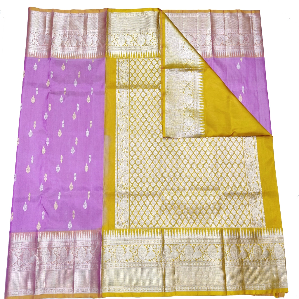 Handwoven Venkatagiri Pure Pattu Saree (Handloom & Silk mark Certified)