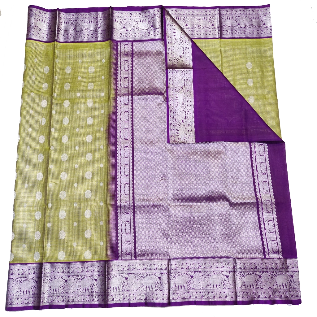 Handwoven Venkatagiri Pure Pattu Saree (Handloom & Silk mark Certified)