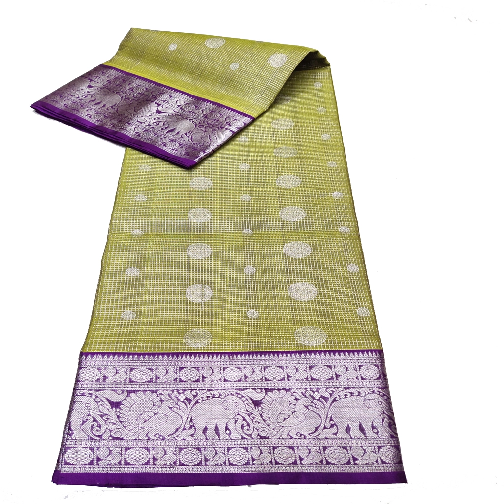 Handwoven Venkatagiri Pure Pattu Saree (Handloom & Silk mark Certified)