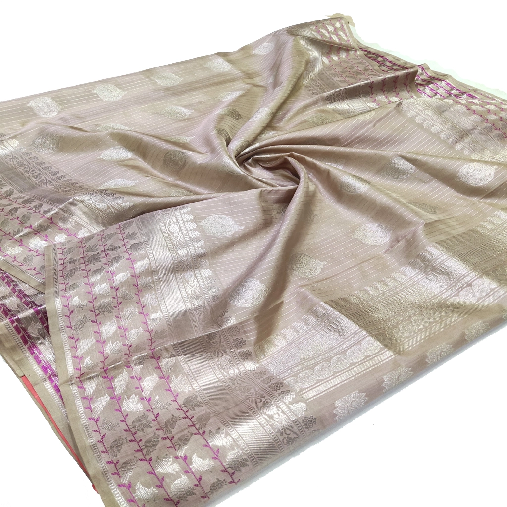 Handwoven Venkatagiri Pure Pattu Saree (Handloom & Silk mark Certified)