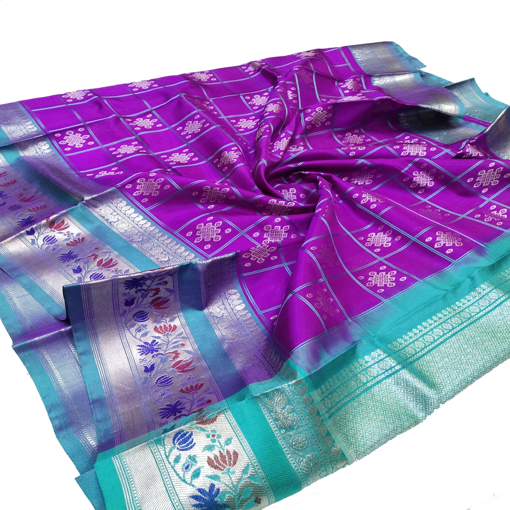 Handwoven Venkatagiri Pure Pattu Saree
(Handloom & Silk mark Certified)