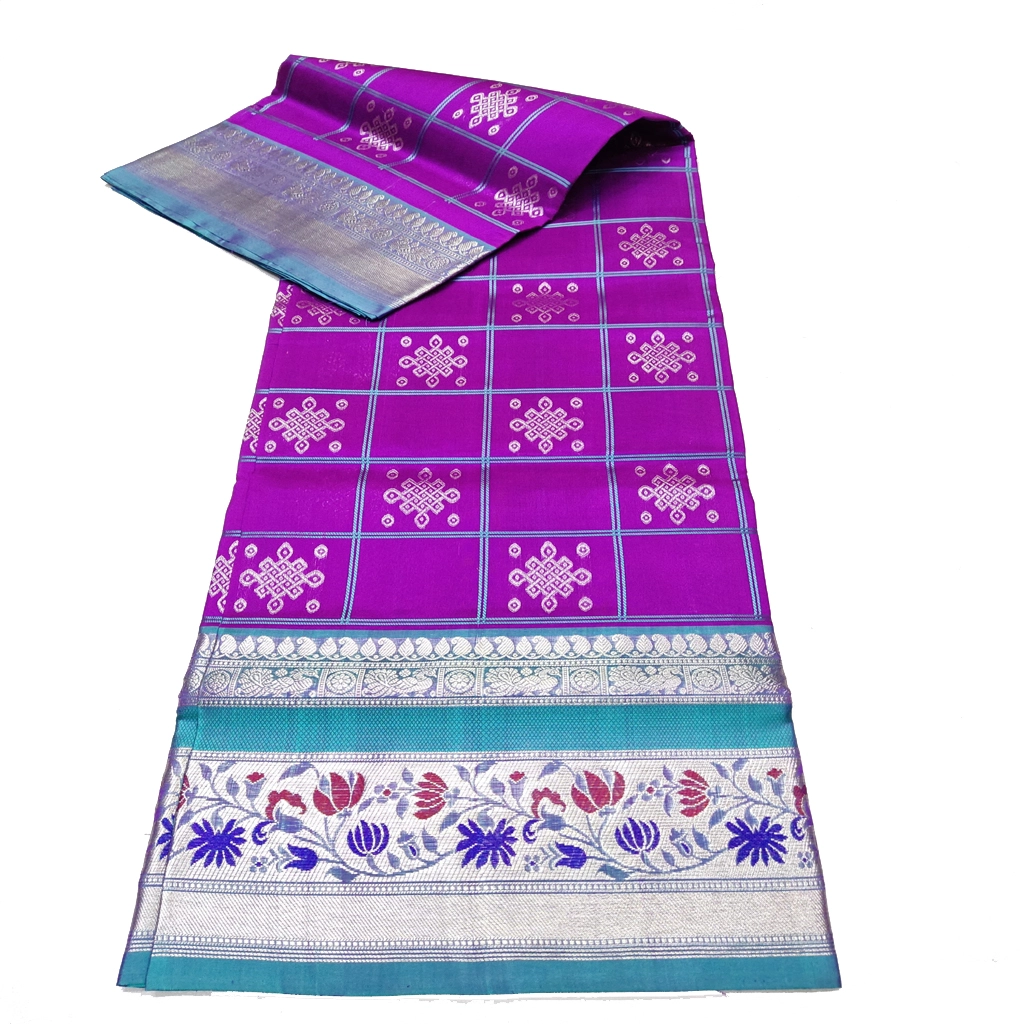 Handwoven Venkatagiri Pure Pattu Saree
(Handloom & Silk mark Certified)