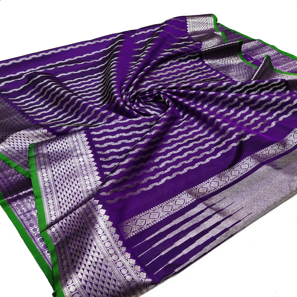 Handwoven Venkatagiri Pure Pattu Saree
(Handloom & Silk mark Certified)