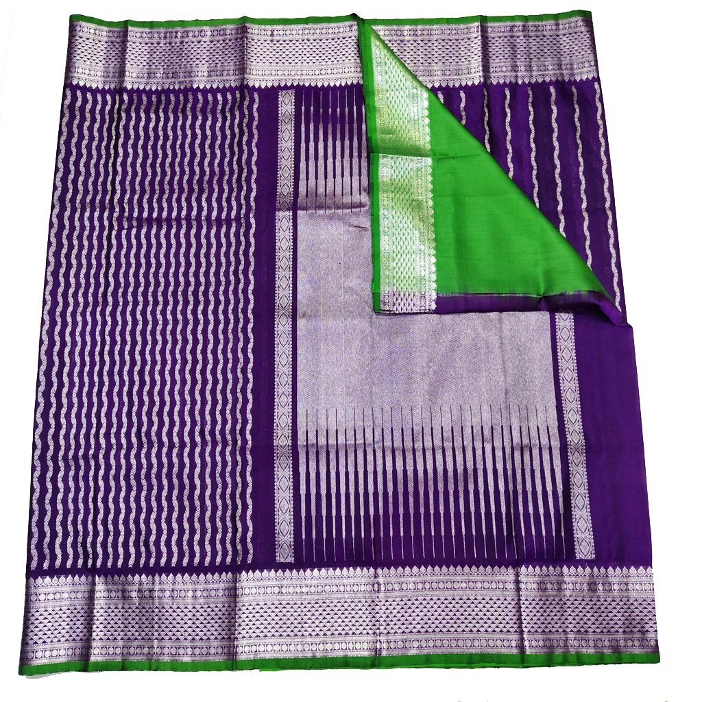 Handwoven Venkatagiri Pure Pattu Saree
(Handloom & Silk mark Certified)