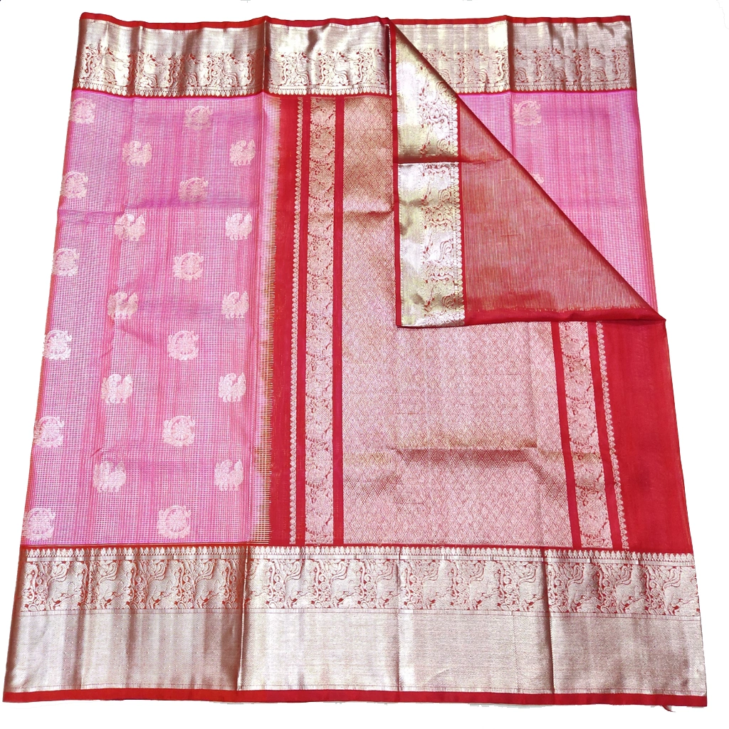 Handwoven Venkatagiri Pure Pattu Saree
(Handloom & Silk mark Certified)