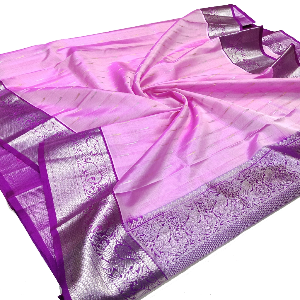 Handwoven Venkatagiri Pure Pattu Saree
(Handloom & Silk mark Certified)