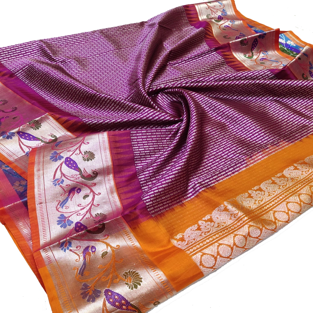 Handwoven Venkatagiri Pure Pattu Saree
(Handloom & Silk mark Certified)