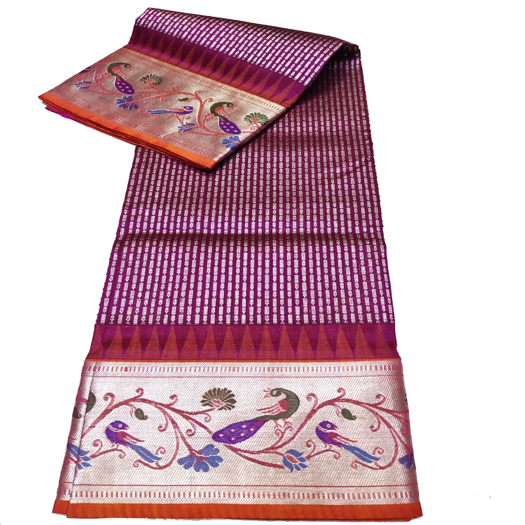 Handwoven Venkatagiri Pure Pattu Saree
(Handloom & Silk mark Certified)