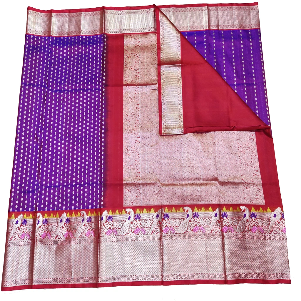 Handwoven Venkatagiri Pure Pattu Saree
(Handloom & Silk mark Certified)