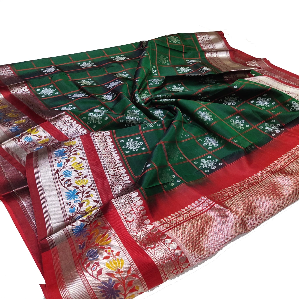 Handwoven Venkatagiri Pure Pattu Saree
(Handloom & Silk mark Certified)