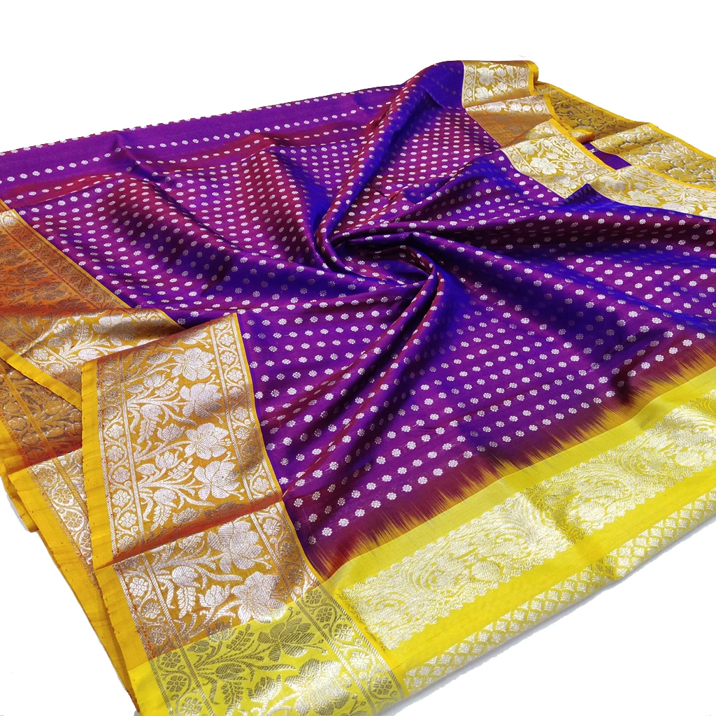 Handwoven Venkatagiri Pure Pattu Saree
(Handloom & Silk mark Certified)