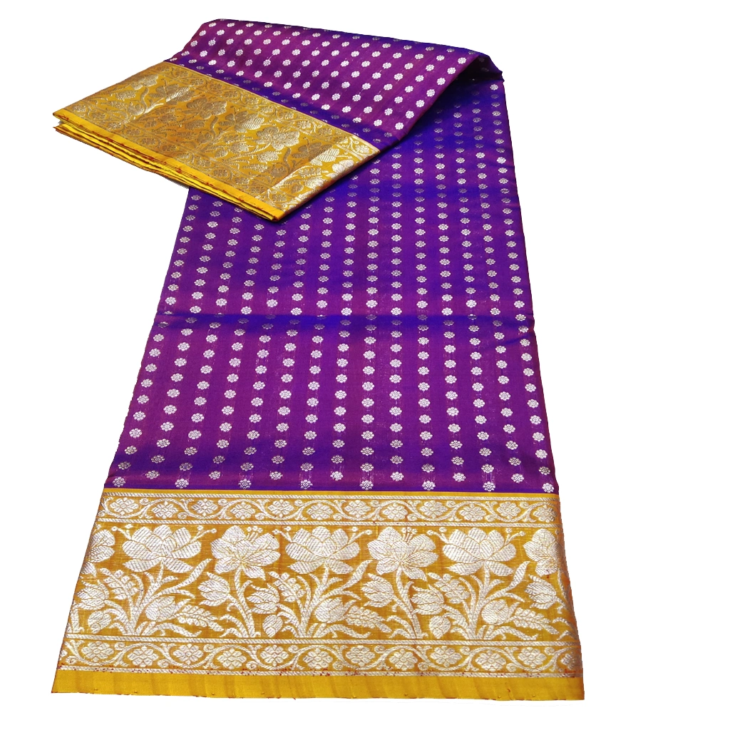 Handwoven Venkatagiri Pure Pattu Saree
(Handloom & Silk mark Certified)