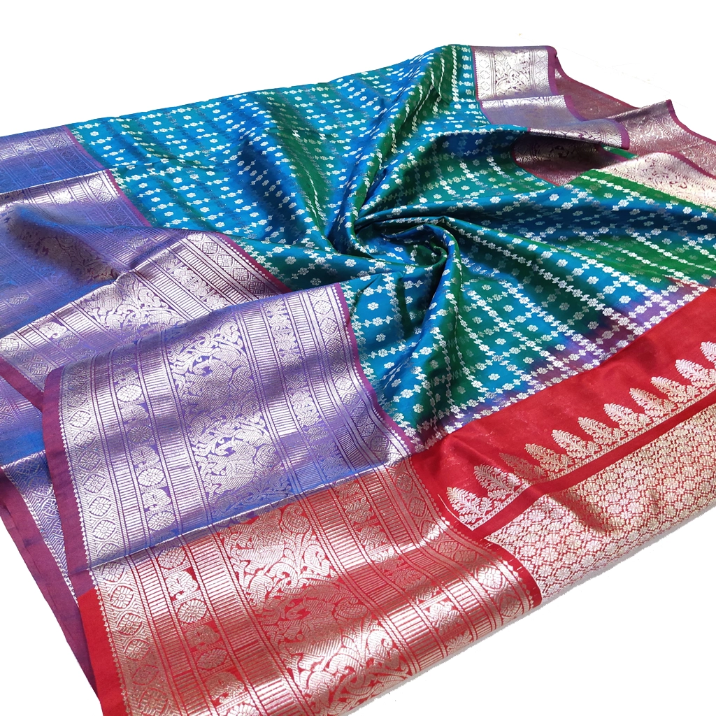 Handwoven Venkatagiri Pure Pattu Saree
(Handloom & Silk mark Certified)