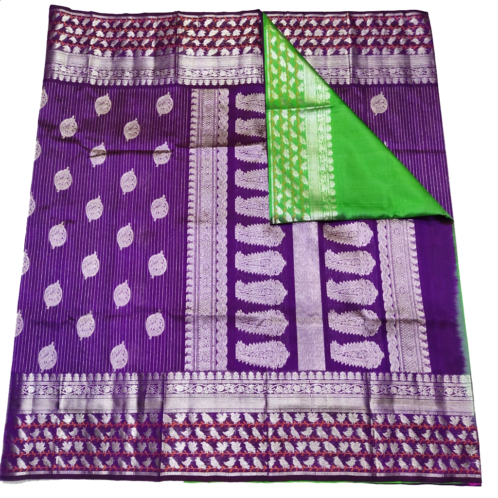 Handwoven Venkatagiri Pure Pattu Saree
(Handloom & Silk mark Certified)