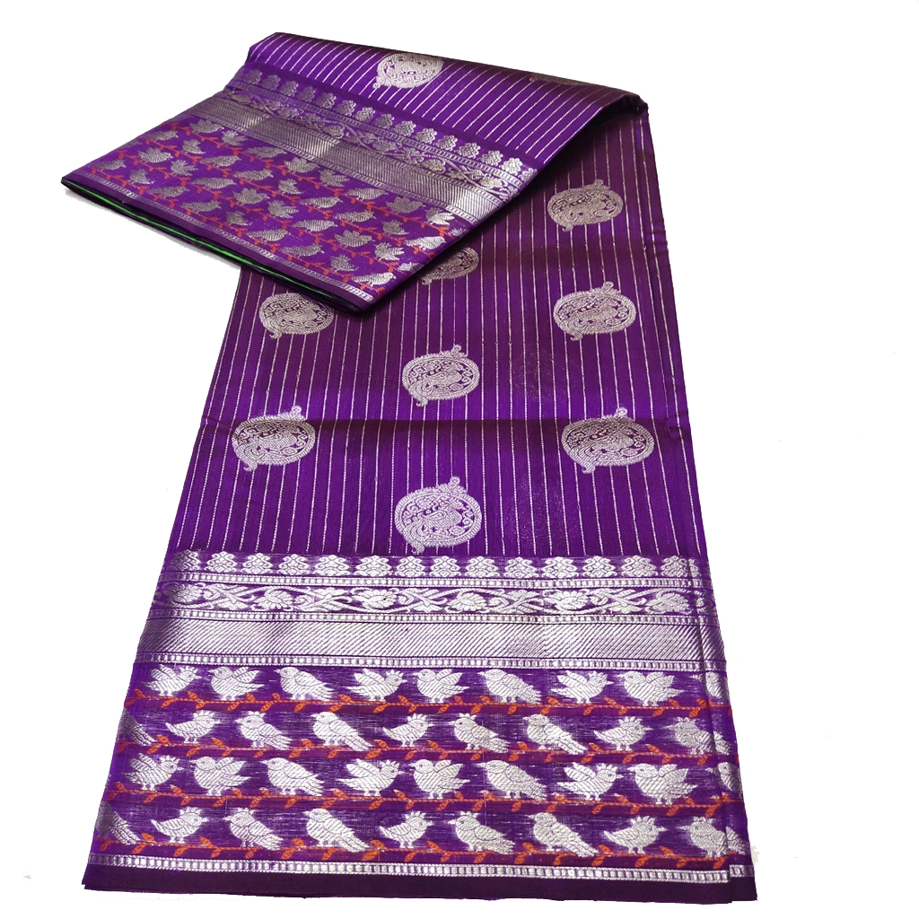 Handwoven Venkatagiri Pure Pattu Saree
(Handloom & Silk mark Certified)