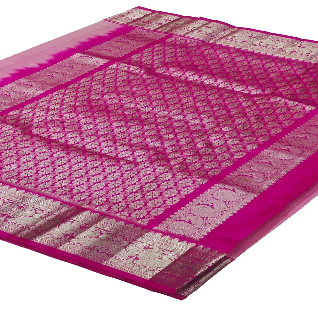 Handwoven Venkatagiri Pure Pattu Saree
(Handloom & Silk mark Certified)