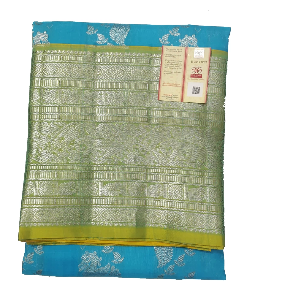 Handwoven Venkatagiri Pure Pattu Saree
(Handloom & Silk mark Certified)