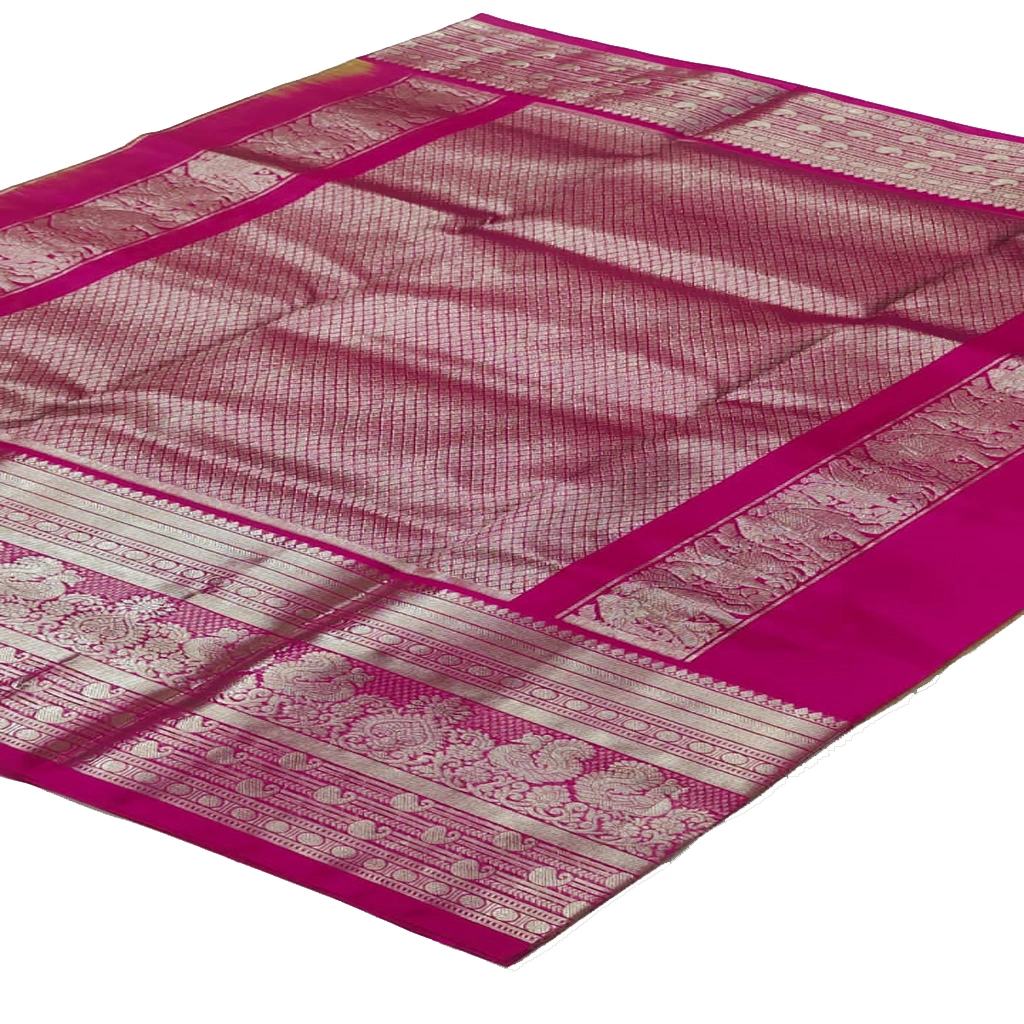 Handwoven Venkatagiri Pure Pattu Saree
(Handloom & Silk mark Certified)