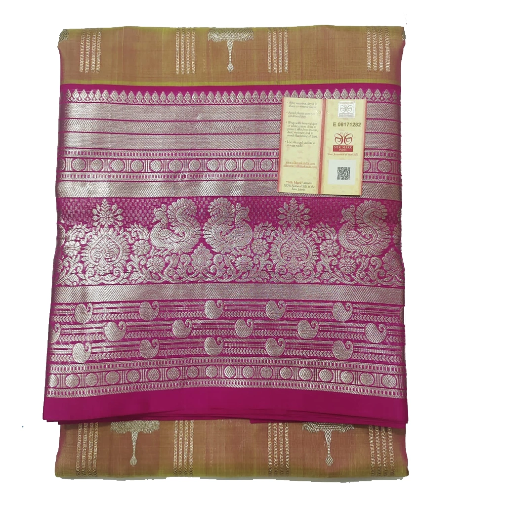 Handwoven Venkatagiri Pure Pattu Saree
(Handloom & Silk mark Certified)