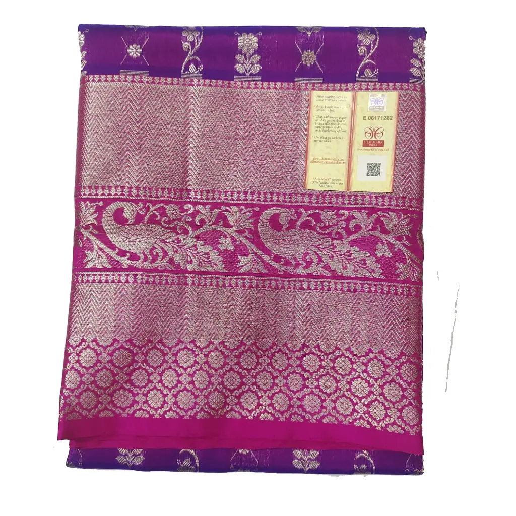 Handwoven Venkatagiri Pure Pattu Saree
(Handloom & Silk mark Certified)