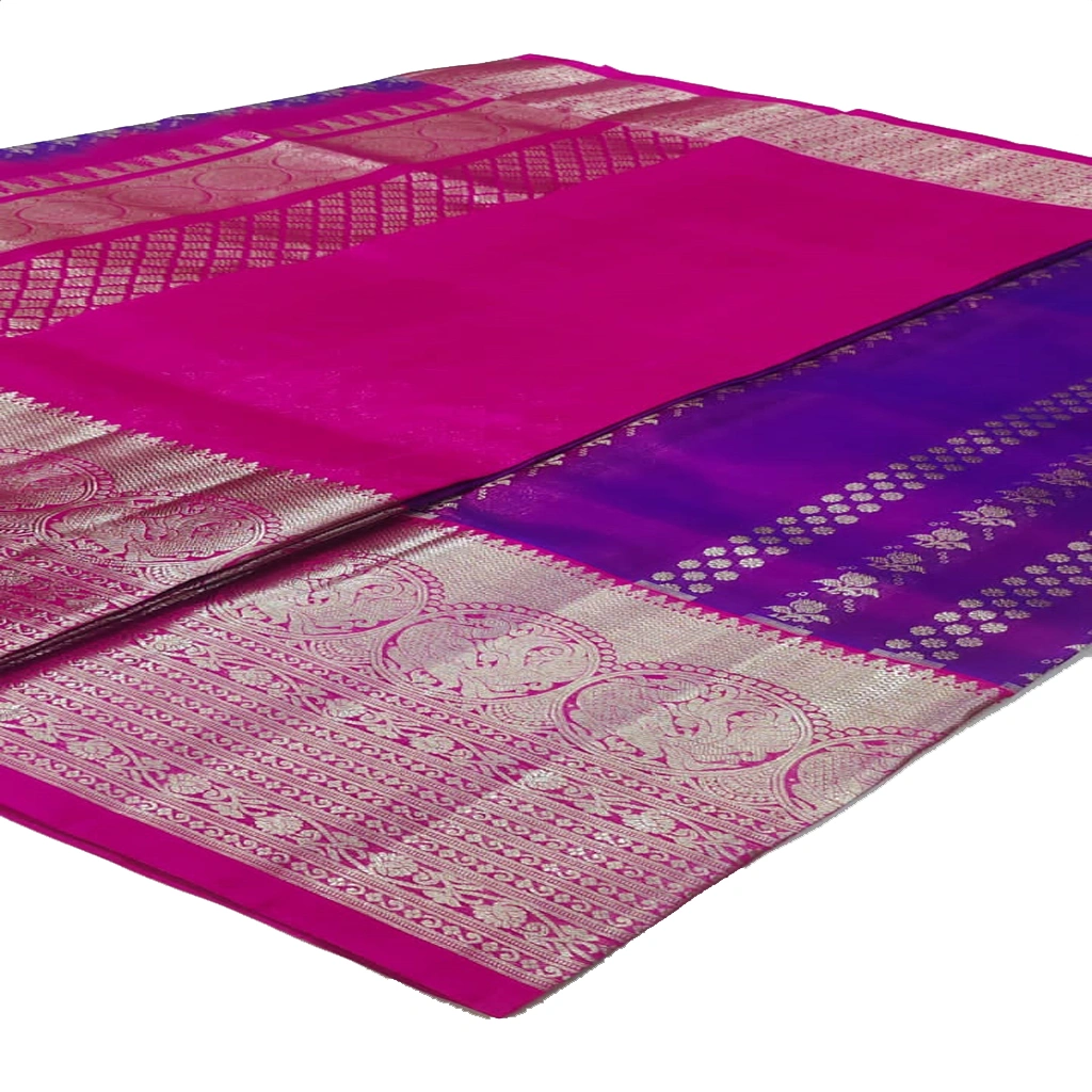 Handwoven Venkatagiri Pure Pattu Saree
(Handloom & Silk mark Certified)
