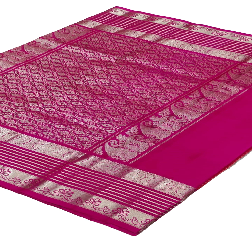 Handwoven Venkatagiri Pure Pattu Saree
(Handloom & Silk mark Certified)