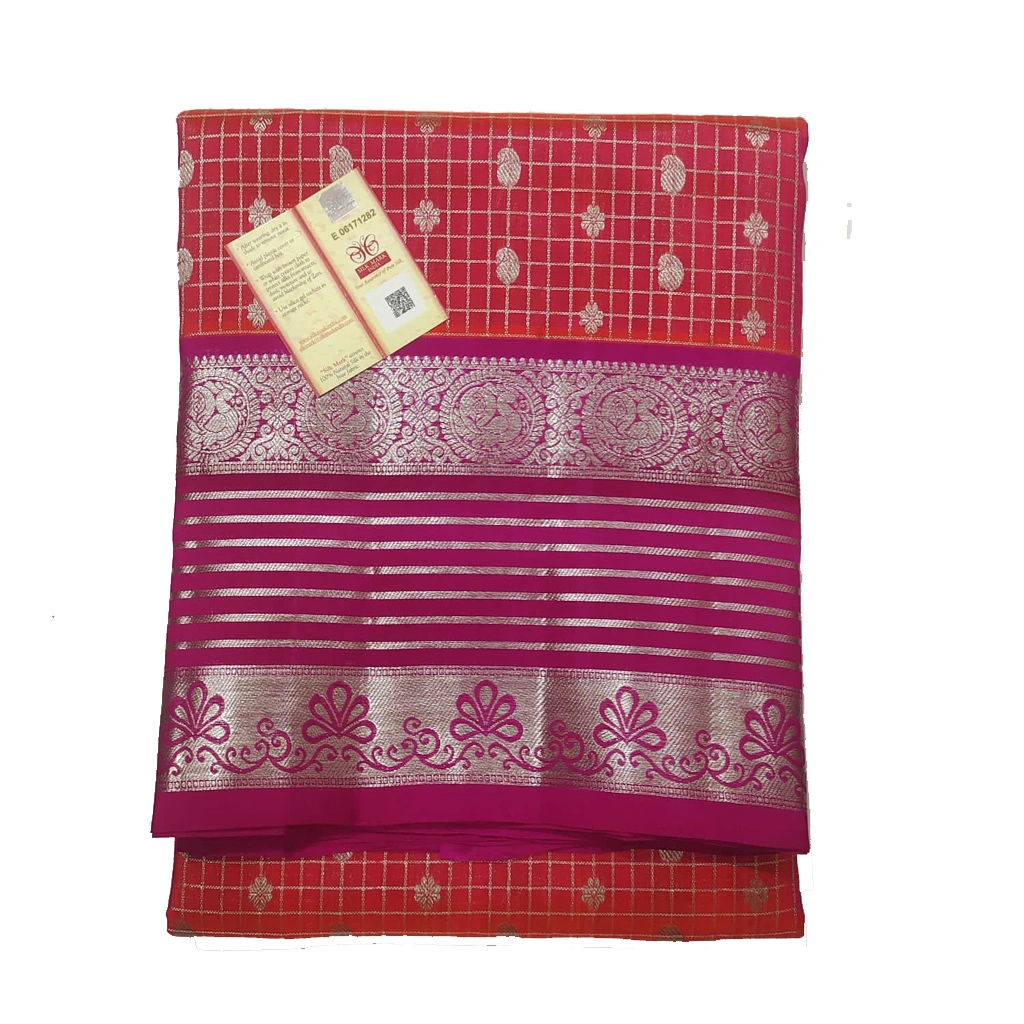 Handwoven Venkatagiri Pure Pattu Saree
(Handloom & Silk mark Certified)