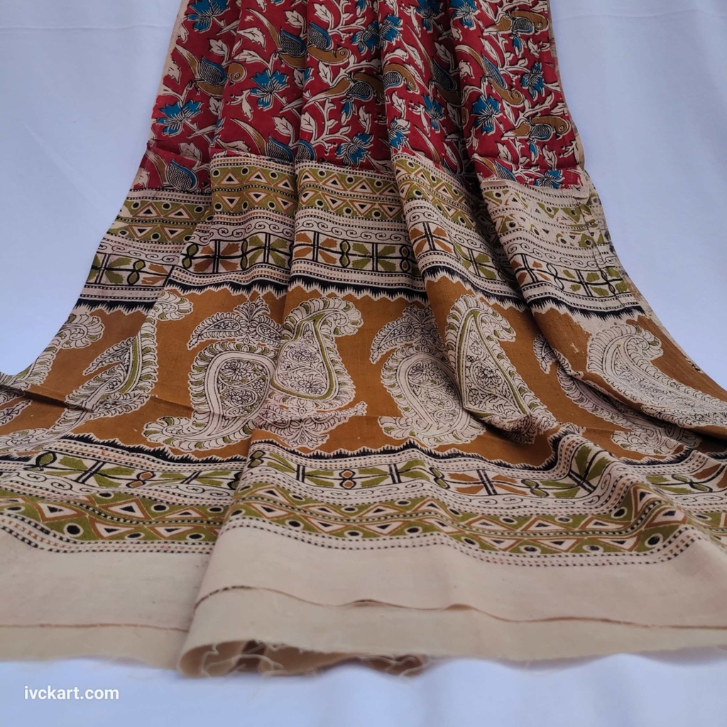 Handwoven Kalamkari Cotton Dress Materials 