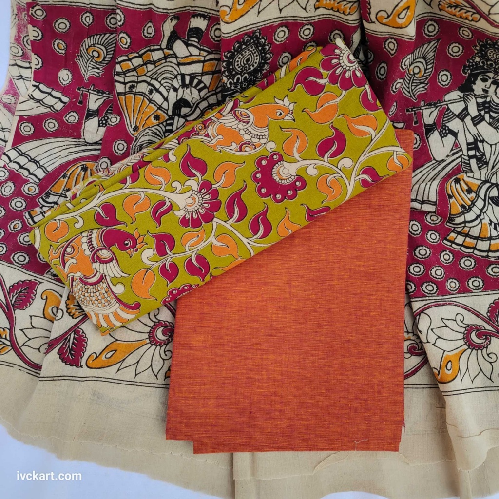 Handwoven Mangalagiri Cotton Dress Materials