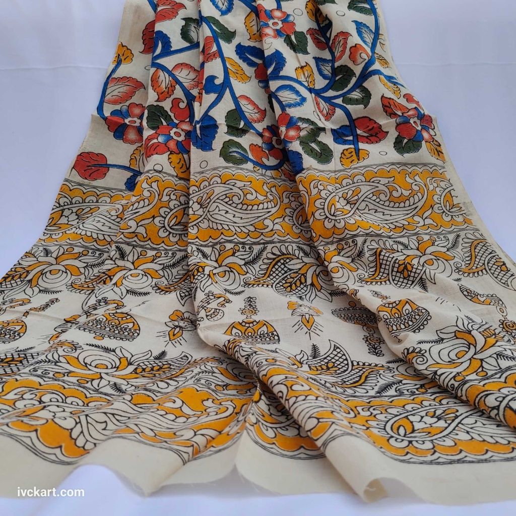 Handwoven Kalamkari Cotton Dress Materials 