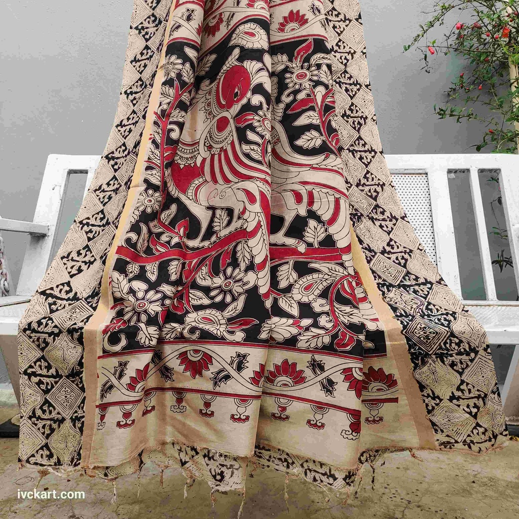 Kalamkari Silk Saree