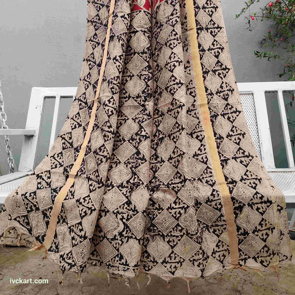 Kalamkari Silk Saree