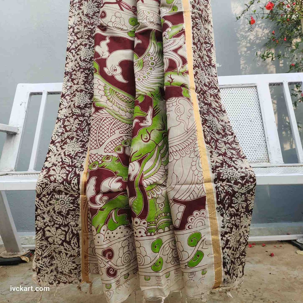Kalamkari Silk Saree