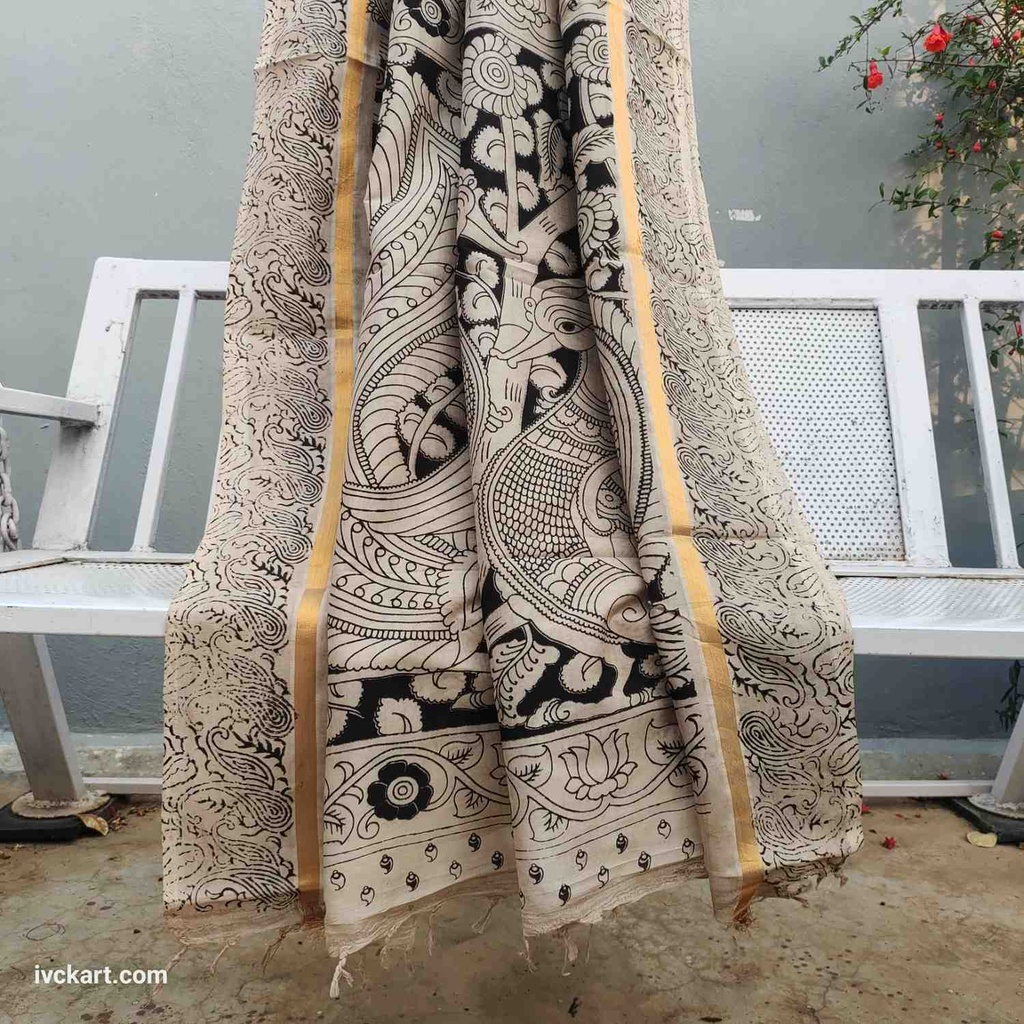 Kalamkari Silk Saree