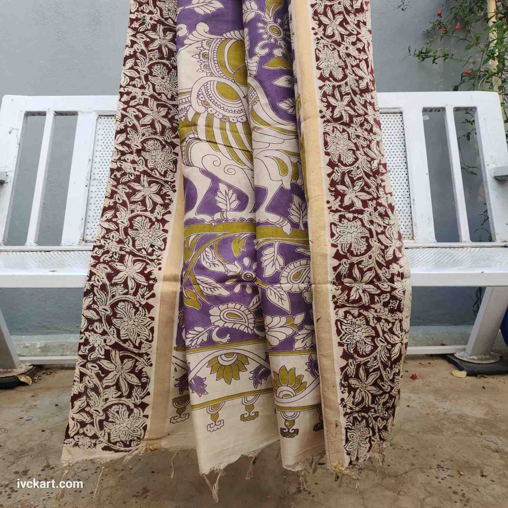 Kalamkari Silk Saree