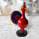 13 In Red Blue Peacock