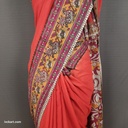 Kalamkari Hand Block Silk Saree