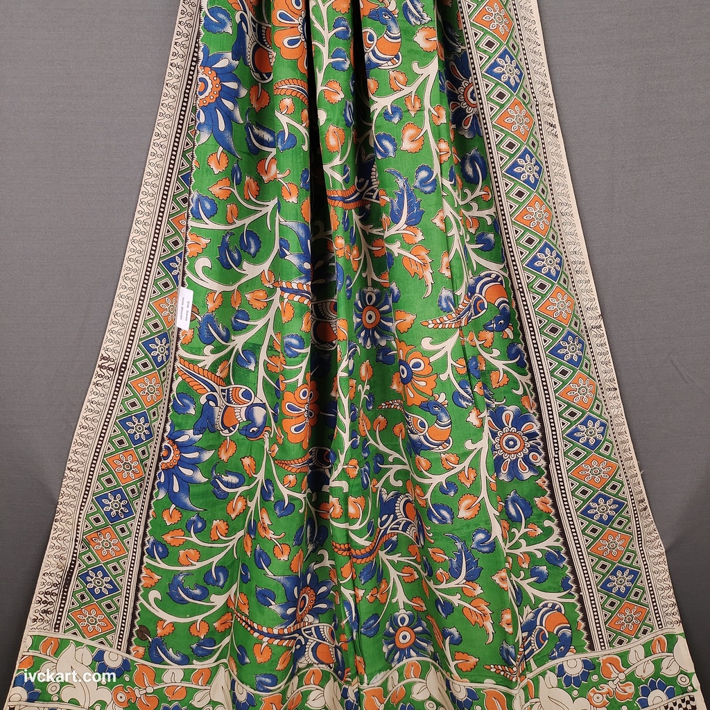 Kalamkari Hand Block Silk Saree