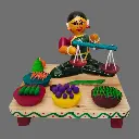 Etikoppaka Wooden Crafted Woman vegetable selling