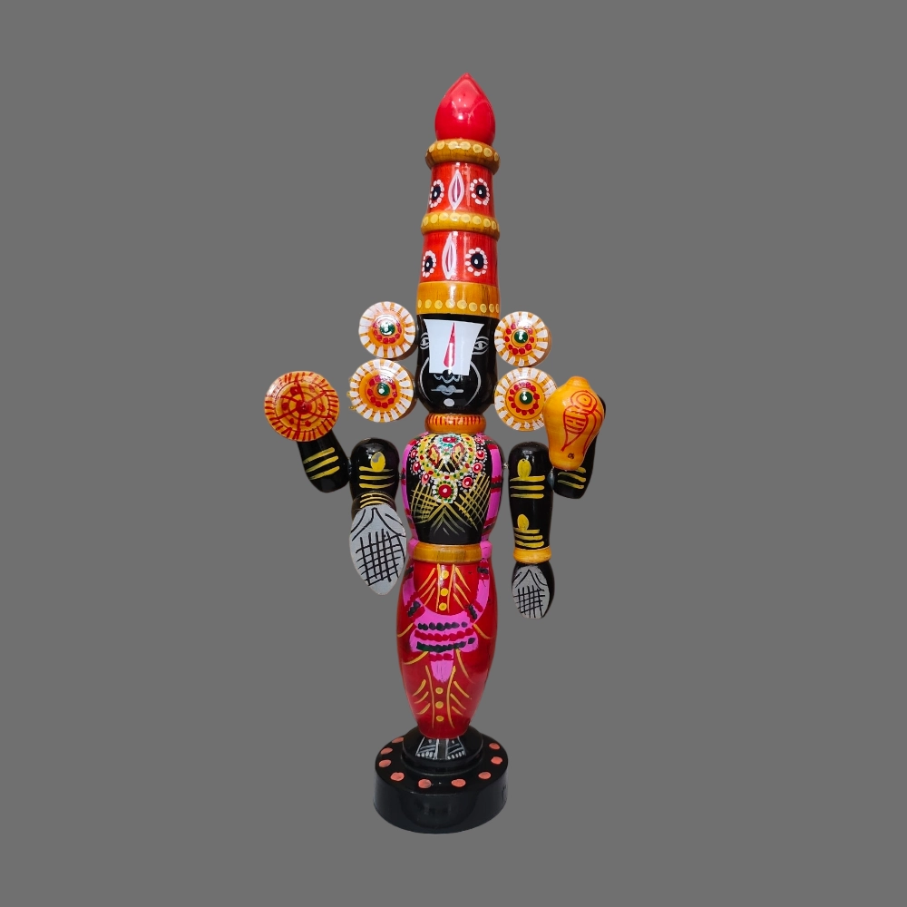 Etikoppaka Home Decor Wooden Crafted Lord Balaji