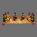 Etikoppaka Home Decor Wooden Crafted Sannayi 6 Dolls set