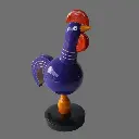 Etikoppaka Home Decor Wooden Crafted rooster single doll